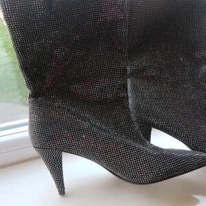 Marks & Spencer Black Rhinestone Heeled Boots